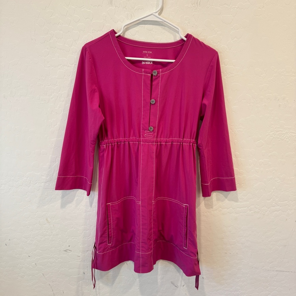 Title Nine 9 Dress Womens Small Pink Purple Stretch Active Light Weight Golf